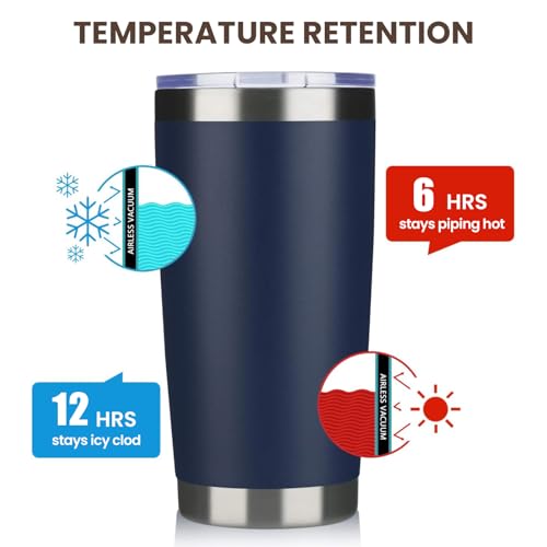 20oz Tumbler 12 Pack Double Wall Vacuum Insulated Travel Mug Bulk (12 Count)