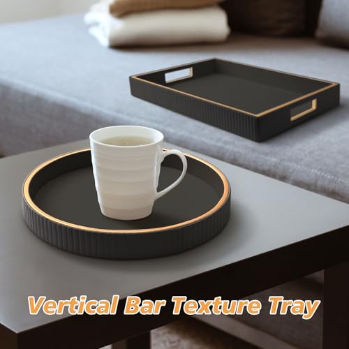 Leather Tray Desktop Storage Organizer (2 Count)