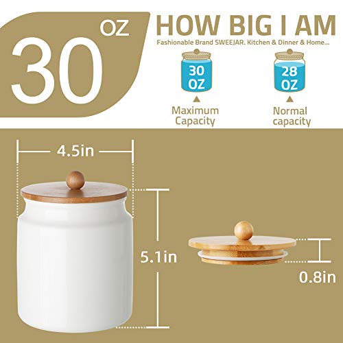 Sweejar Ceramic Kitchen Canisters (28 Ounce)