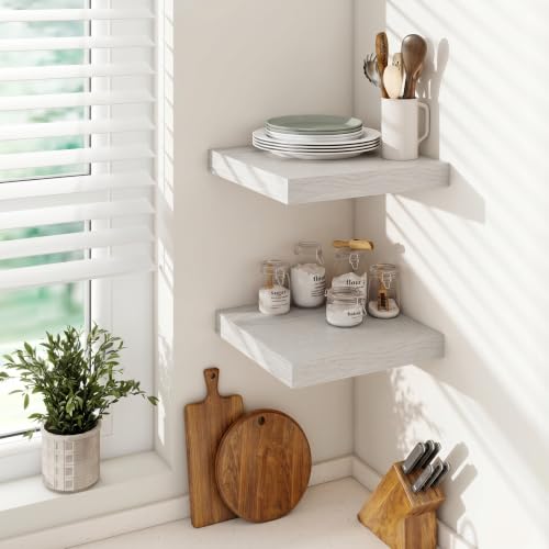 Deep Floating Shelves for Wall 16x12” Set of 2 (2 Count)