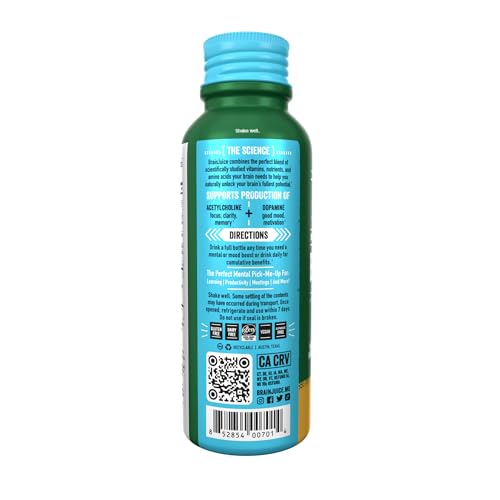 Decaf Peach Mango Nootropic Supplement Shot (30 Fl Oz)