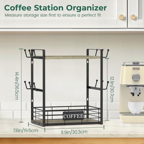 Coffee Mug Cup Holder Tree Bar Station Organizer