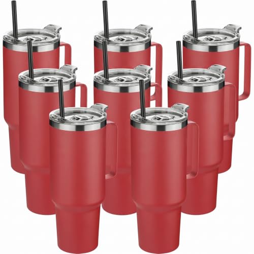 40 oz Stainless Steel Tumbler with Handle (8 Count)