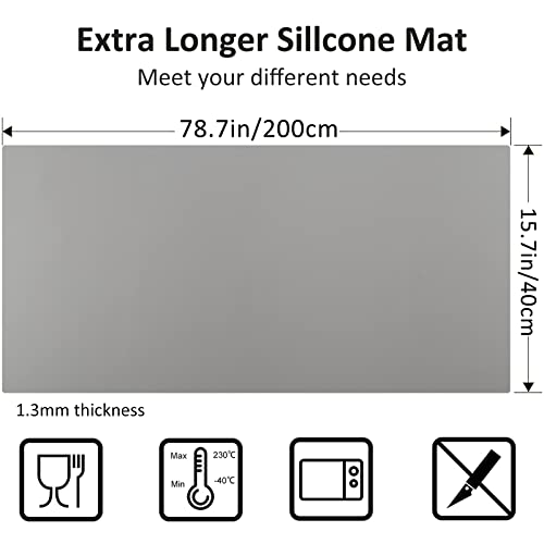 Large Silicone Heat Resistant Mat 78.7” x 15.7”