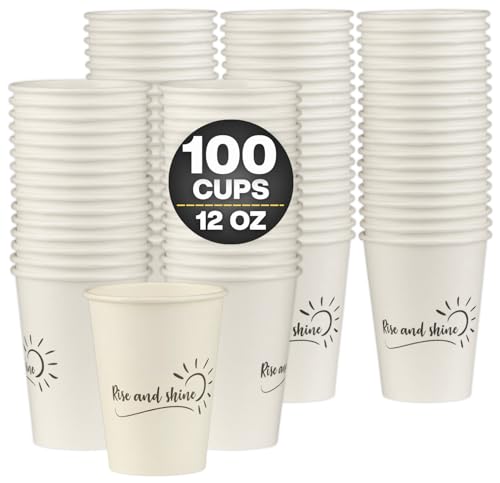 Disposable Coffee Cups (100 Count)
