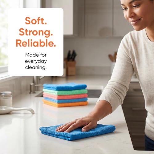 Microfiber Squeegee Mopping Towel Extra Large Miracle Cloth Streak Free Floor Cloth 20x30 House (10 Count)