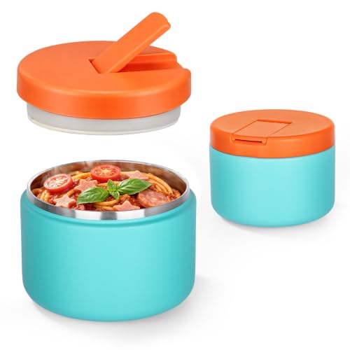 12oz Insulated Vacuum Food Jar with Buckle Lid Wide Mouth Soup Thermo for Hot Food Kids Leakproof Stainless Steel Lunch Container