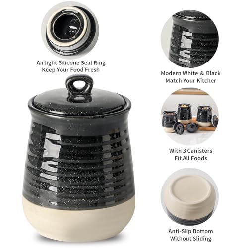 Ceramic Food Storage Jars (3 Count)