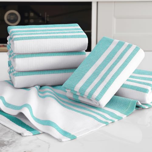 Premium Cotton Stripe Kitchen Towels 3 Pack (3 Count)