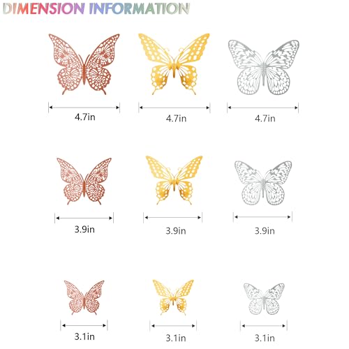 3D Butterfly Wall Decor (72 Count)