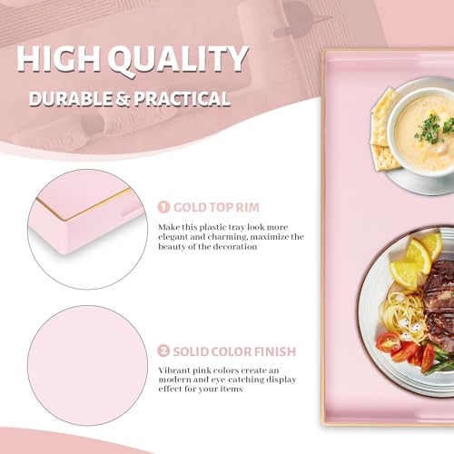 Pink Decorative Tray for Coffee Table