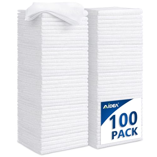 White Microfiber Cleaning Cloth 100PK (100 Count)