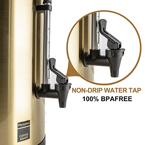 100 Cup Coffee Urn Stainless Steel Large Electric Coffee Maker (100 Count)