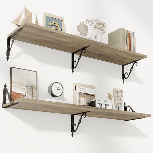 12 Inch Deep Floating Shelves for Wall (2 Count)