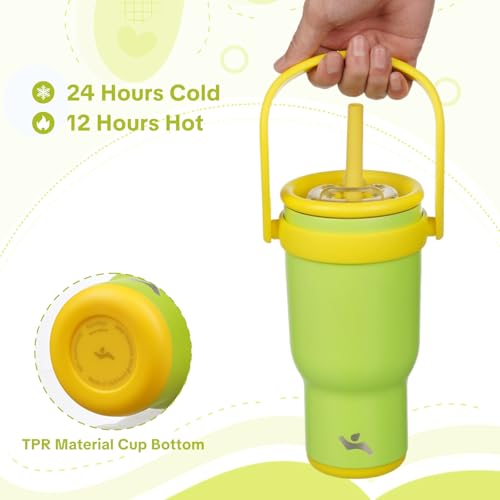 30 oz Tumbler with Handle and Straw