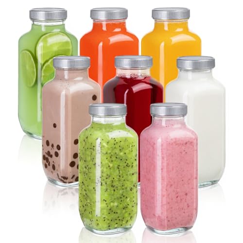Juice Bottles with Lids (8 Count)