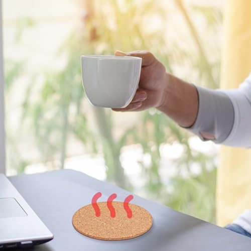 180 Pack 3.5 Inch Round Cork Coasters (179.98 Count)