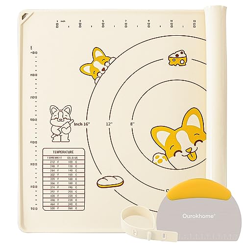 Silicone Baking Mat Sheet and Pastry Dough Cutter