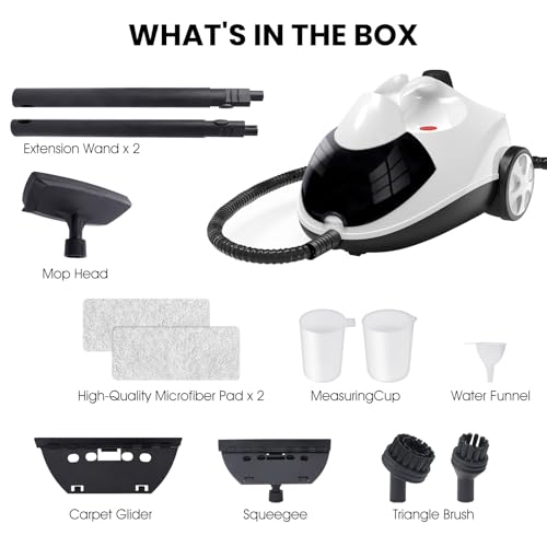 Steam Cleaner 1.5L Steamer for Cleaning Fast Heating 6