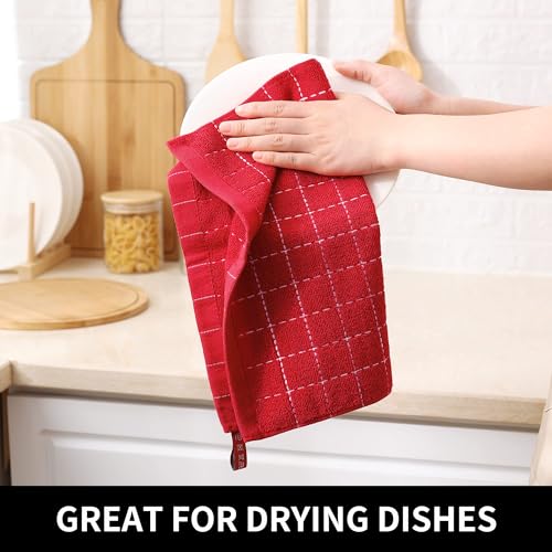 100% Cotton Terry Kitchen Dish Cloths (12 Count)