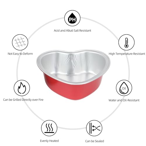 Heart Shaped Cake Pans 3.5oz (25 Count)