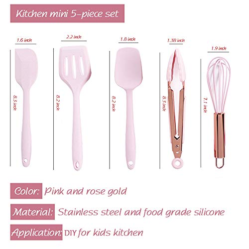 Rose Gold And Pink Kitchen Utensil Small Five (5 Count)
