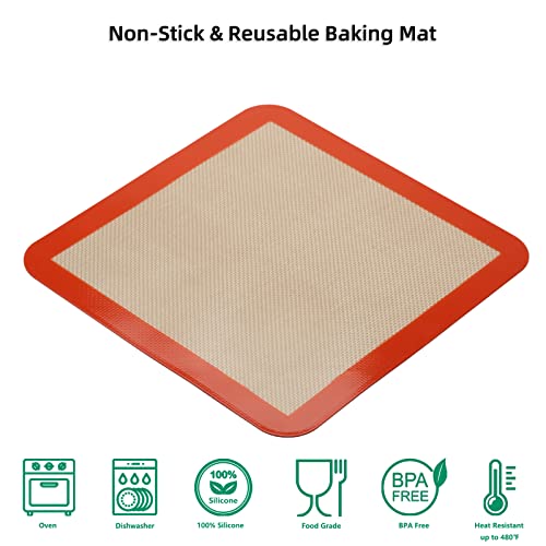 Square Silicone Baking Mats for 10 Inch Cake Pan