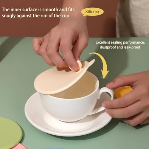 Silicone Cup Lids Silicone Cup Covers 6color Design