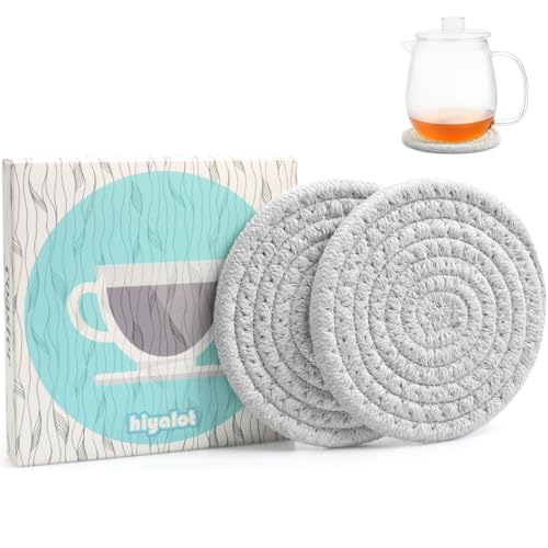 4.8" Boho Cotton Drink Coasters Set of 2 (2 Count)