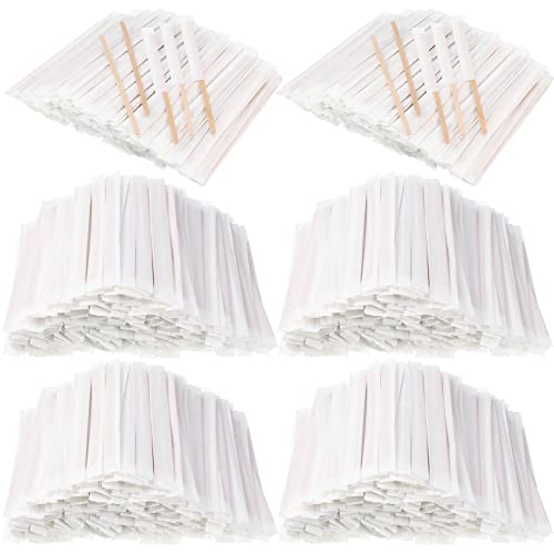 2000 Pcs Individually Wrapped Wooden Coffee Stirrers