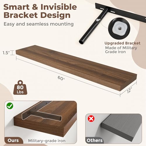 12 Inch Deep Floating Shelves