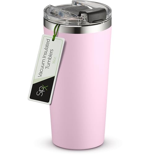 16 oz Insulated Coffee Tumbler with Leakproof Lid