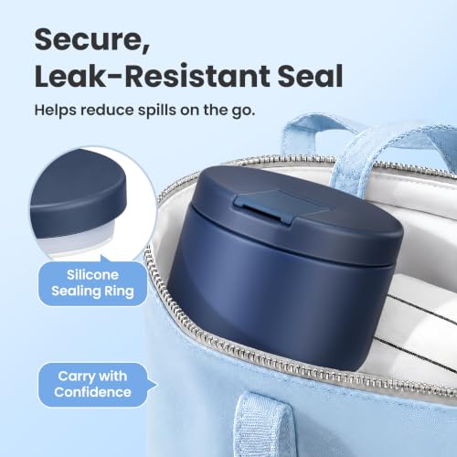 12oz Insulated Vacuum Food Jar with Buckle Lid Wide Mouth Soup Thermo for Hot Food Kids Leakproof Stainless Steel Lunch Container