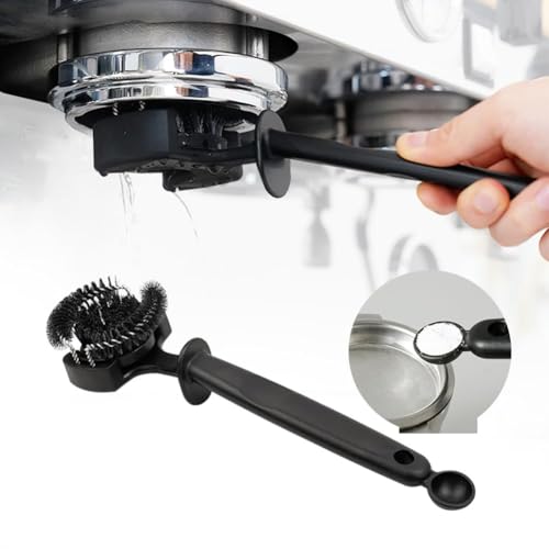 Espresso Coffee Machine Cleaning Brush Espresso Group Head Cleaning Brush Detachable 360°Nylon Bristles Espresso Machine Cleaning Tool V2 51mm
