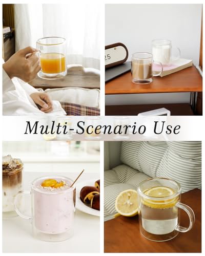 12oz Double Wall Coffee Mugs (4 Count)