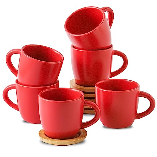 6 Ounce Espresso Cups with Saucers (6 Count)