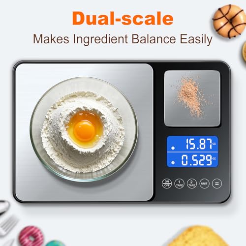 0.001oz 33lbs Dual Platform Food Kitchen Scales Digital Weight Grams and Ounces