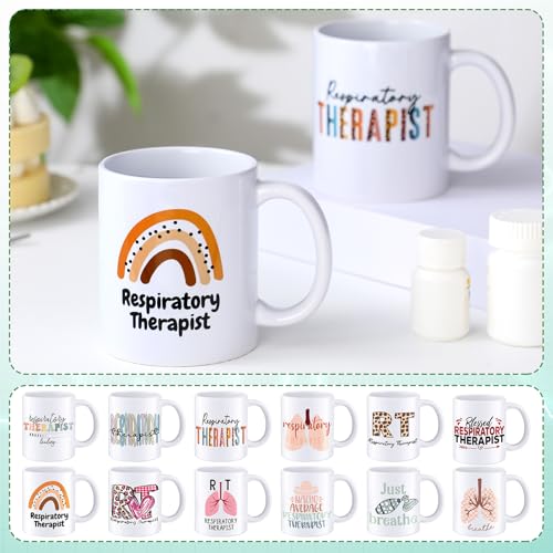 12 Pcs Respiratory Therapist Gifts Bulk 11oz Rt Ceramic Mug (12 Count)