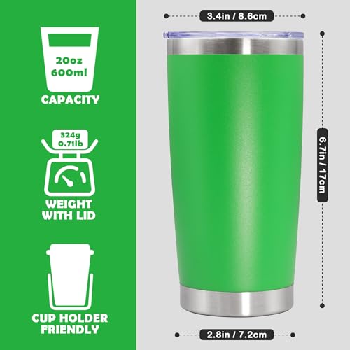 20oz Tumbler Stainless Steel Tumbler Coffee Tumbler with Lid Green