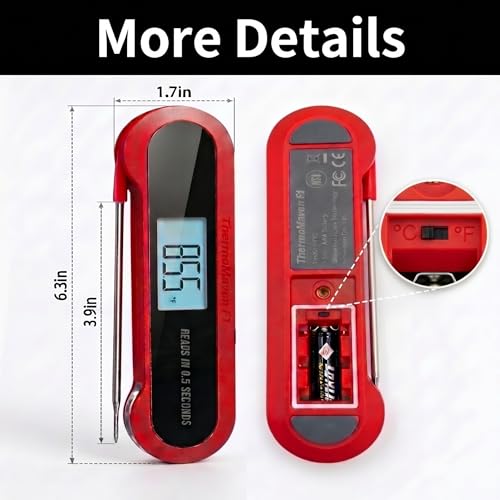 Professional 3X Faster 0.5sec Instant Read Meat Thermometer Digital