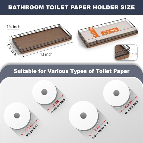 Oak Bathroom Toilet Tank Tray