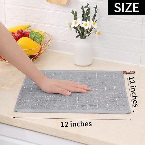 100% Cotton Terry Kitchen Dish Cloths (12 Count)