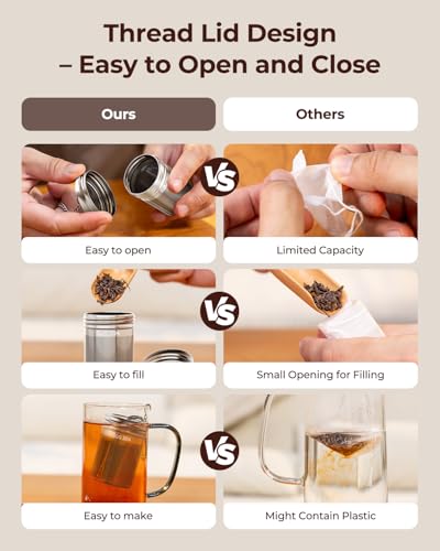 2 Pack Reinmoson 304 Stainless Steel Tea Infuser for Loose Leaf Tea (2 Count)