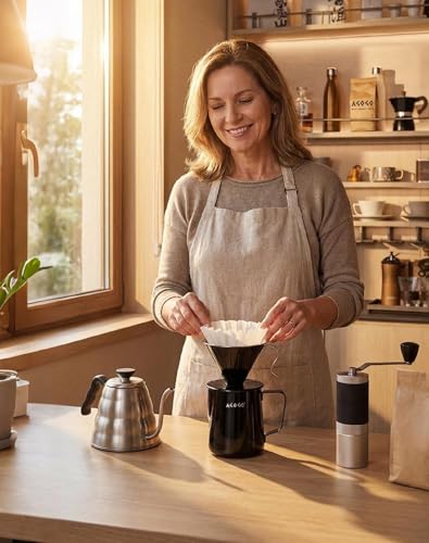 Stainless Pour Over Coffee Maker Set