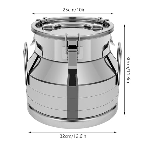 Stainless Steel Milk Bucket With Sealing Lid and Carry Handle