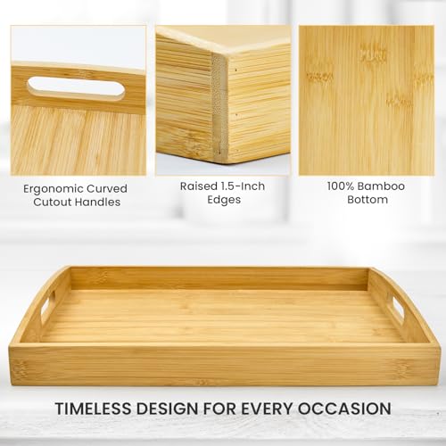 Bamboo Serving Tray Set of 3 (3 Count)