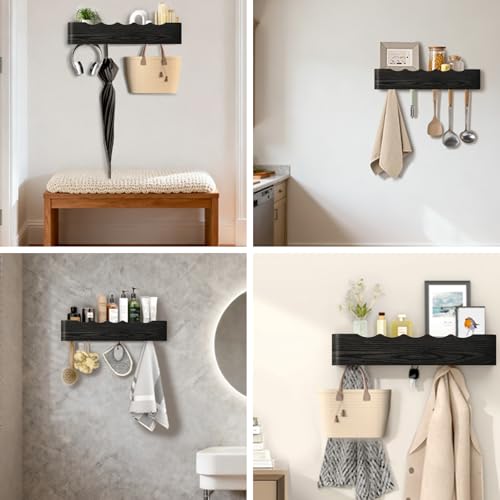 Wall Mounted Coat Rack with Shelf