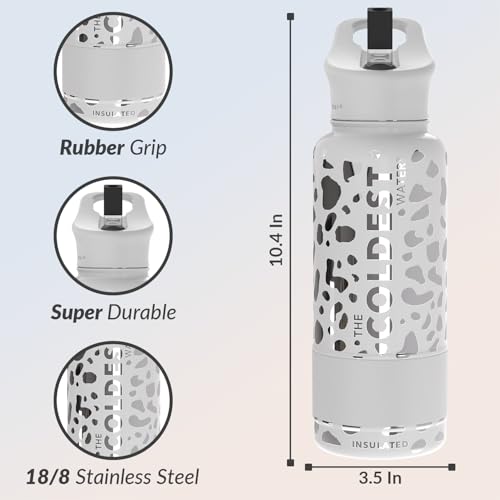 Coldest Insulated Water Bottle with Straw Lid