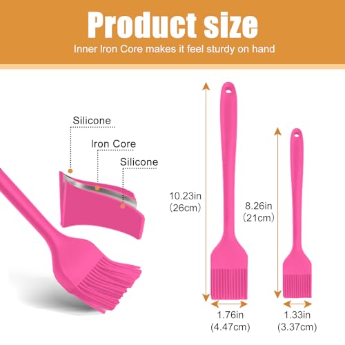Silicone Basting Brush 2 Pcs Pastry Brush for Oil