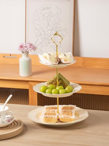 Sweejar 3 Tier Ceramic Cake Stand Wedding